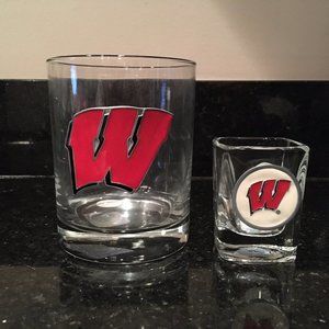 NCAA University of Wisconsin - Madison (Badgers) Rocks Glass & Shot Glass Set